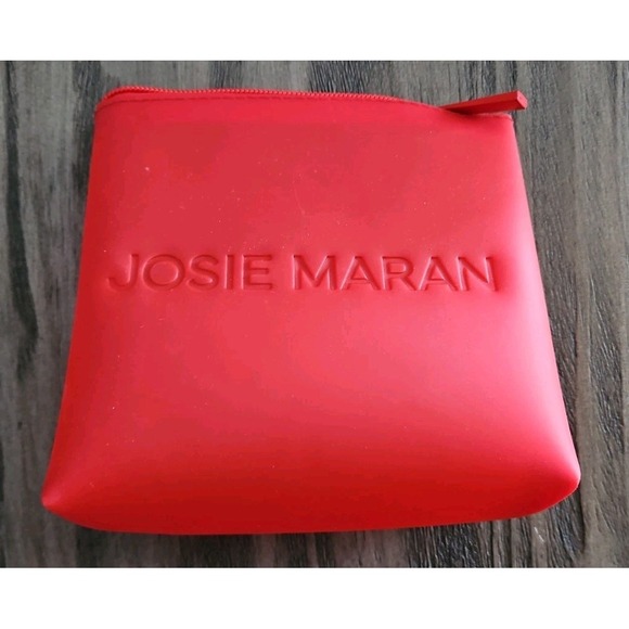 JOSIE MARAN Handbags - Josie Maran Red Make Up Beauty Waterproof Bag Brand